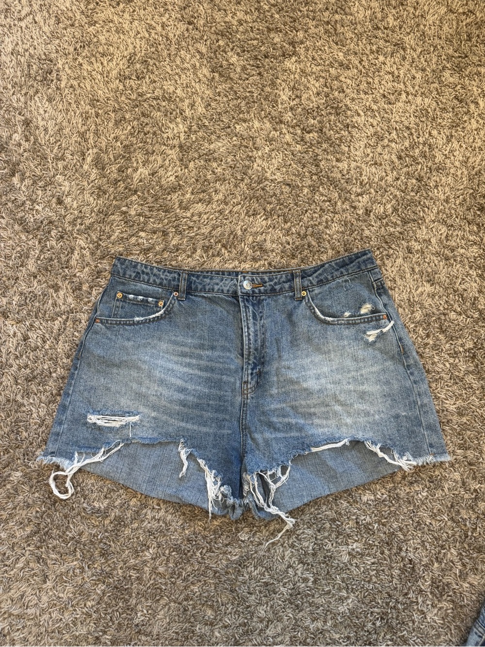 wild fable Distressed Light Blue Denim Shortalls